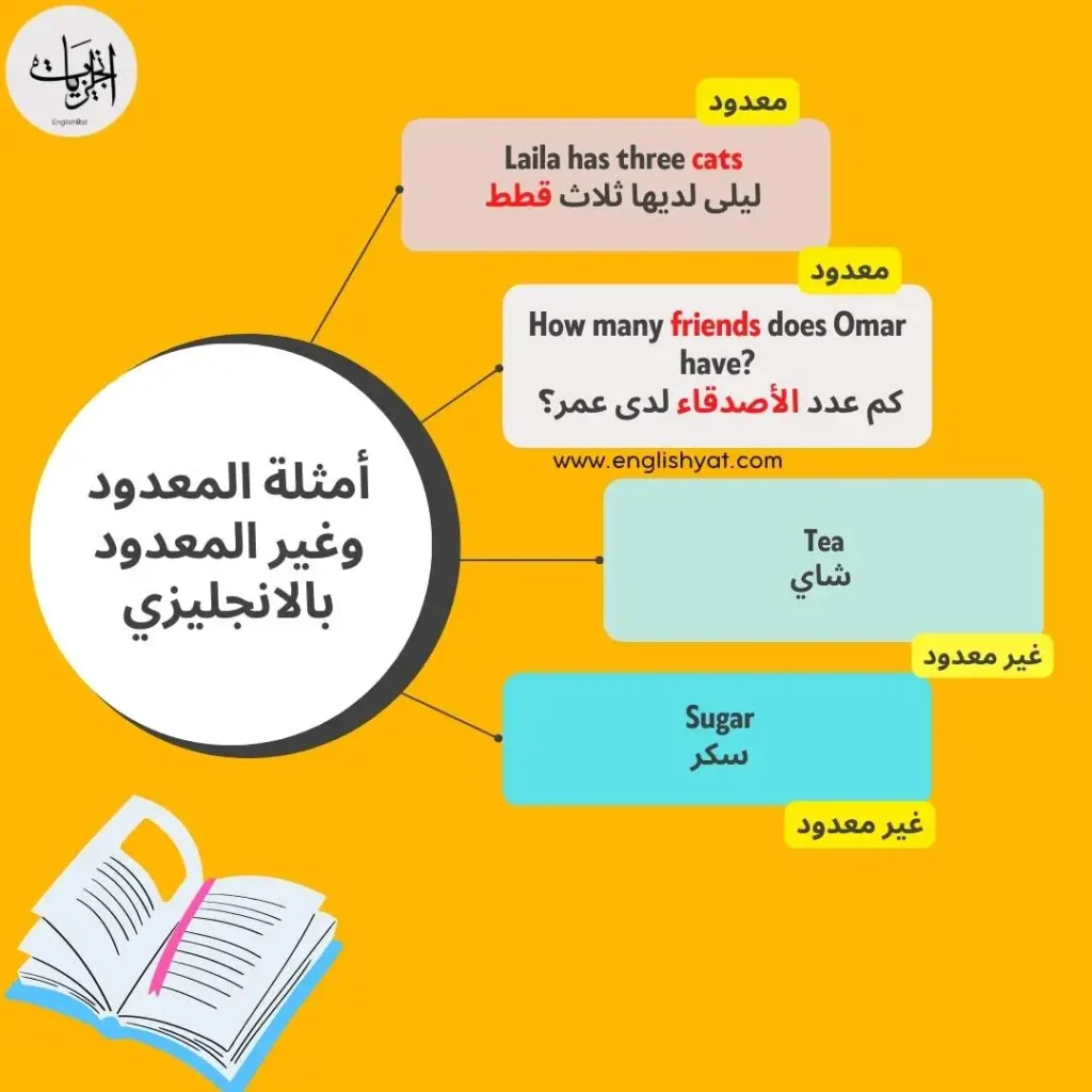 المعدود وغير المعدود بالانجليزي