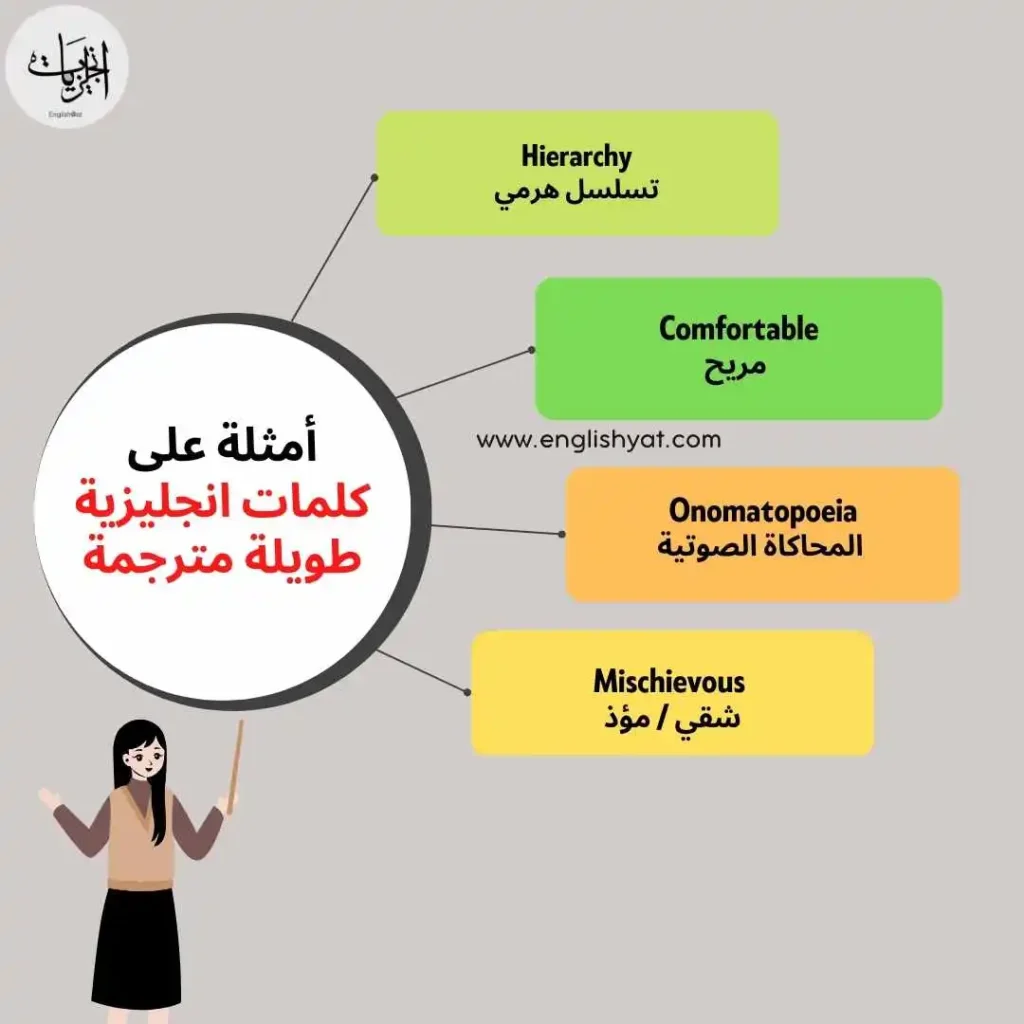 كلمات انجليزية طويلة مترجمة