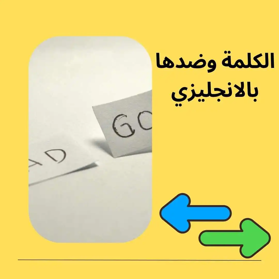 الكلمة وضدها بالانجليزي شرح antonyms